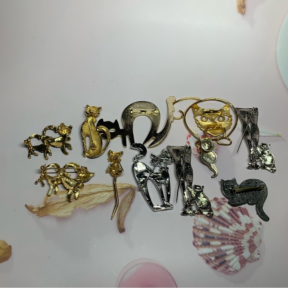 Vintage Cat Pin Lot - Picture 2 of 5
